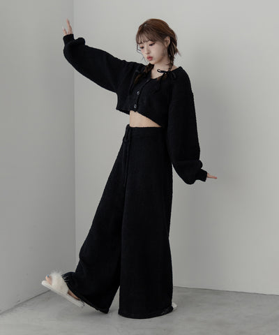 【 MINAMIさん着用 】フェザーファールームシューズ ／ feather fur room shoes