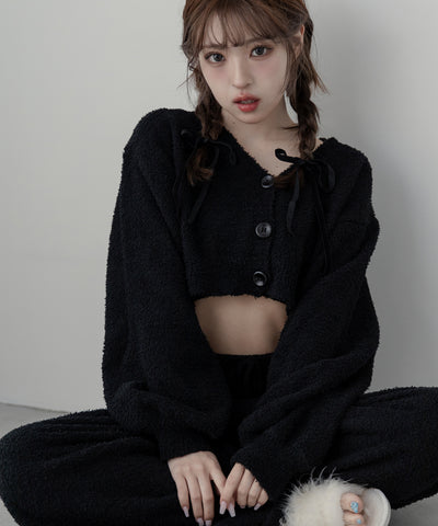 【 MINAMIさん着用 ／セットアップ可能 】マシュマロタッチショートカーディガン ／ marshmallow touch short cardigan