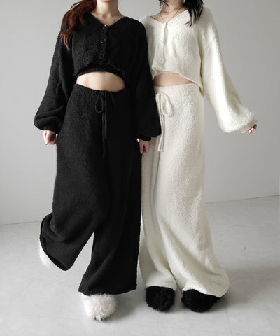 【 セットアップ可能 】マシュマロタッチワイドパンツ ／ marshmallow touch wide pants