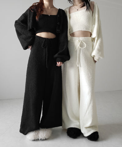 【 セットアップ可能 】マシュマロタッチワイドパンツ ／ marshmallow touch wide pants