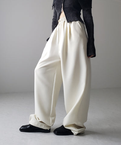 【 ４size／６color 】２WAYドロストタックギャザーバルーンワイドパンツ