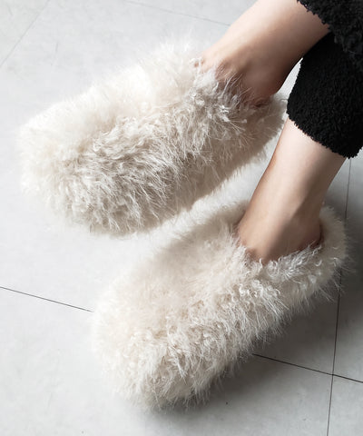 クリンクルフェイクファールームシューズ ／ crinkle fake fur room shoes