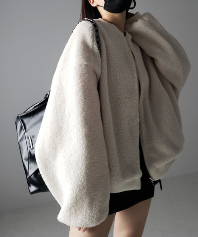 【 ３color 】ビッグシルエットボリュームボアブルゾン