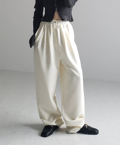 【 ４size／６color 】２WAYドロストタックギャザーバルーンワイドパンツ