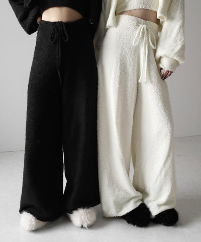 【 セットアップ可能 】マシュマロタッチワイドパンツ ／ marshmallow touch wide pants