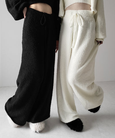 【 セットアップ可能 】マシュマロタッチワイドパンツ ／ marshmallow touch wide pants