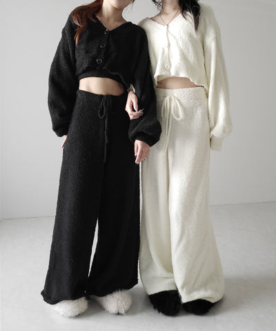 【 セットアップ可能 】マシュマロタッチワイドパンツ ／ marshmallow touch wide pants
