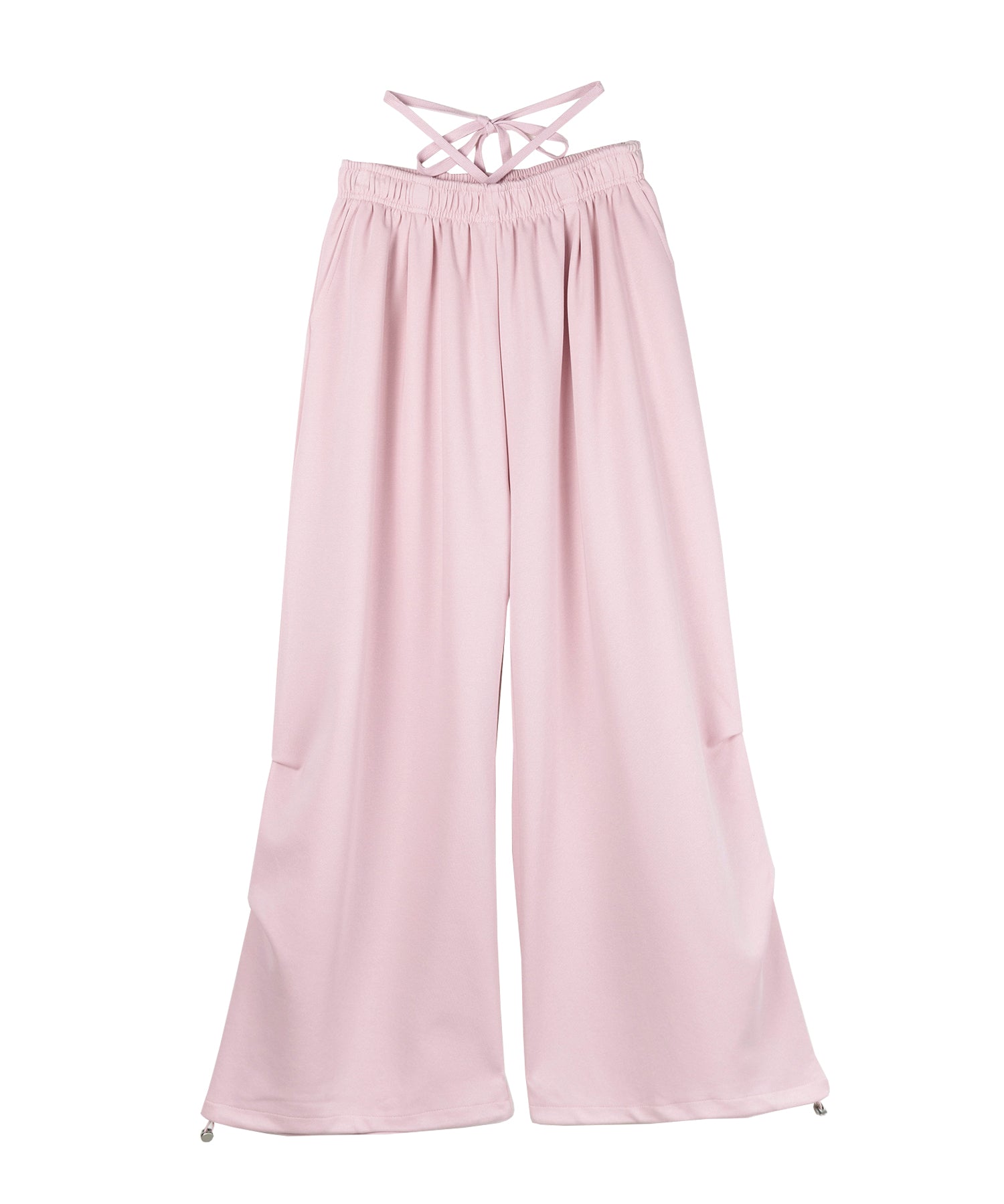 【先行販売】ウエストストリングタックワイドスウェットパンツ