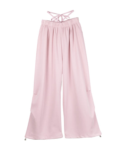 【先行販売】ウエストストリングタックワイドスウェットパンツ