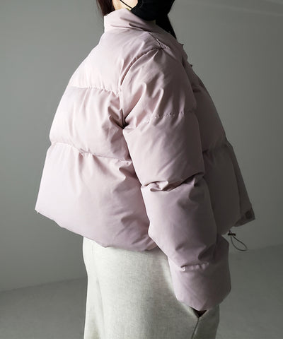 【裾絞り可能２WAY 】ニュアンスカラーショートパフダウンジャケット
