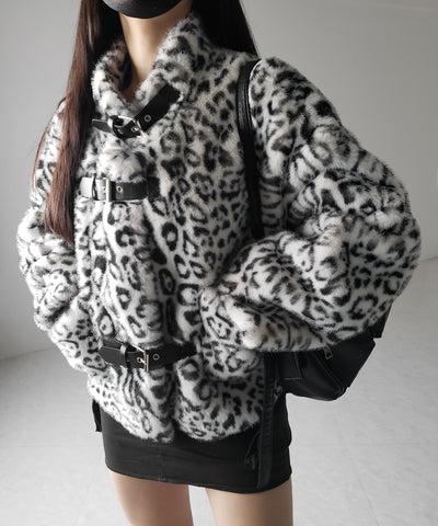 【 ２color 】B-3 レオパードボリュームファーコート ／ B-3 leopard volume fur coat