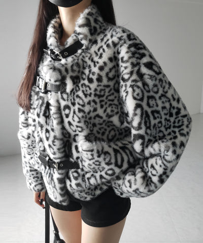 【 ２color 】B-3 レオパードボリュームファーコート ／ B-3 leopard volume fur coat