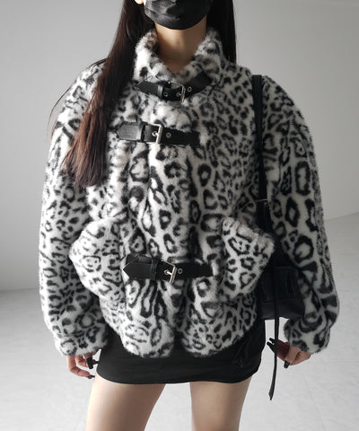 【 ２color 】B-3 レオパードボリュームファーコート ／ B-3 leopard volume fur coat
