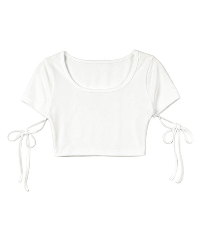【先行販売】リボンスクエアネックタイトＴシャツ