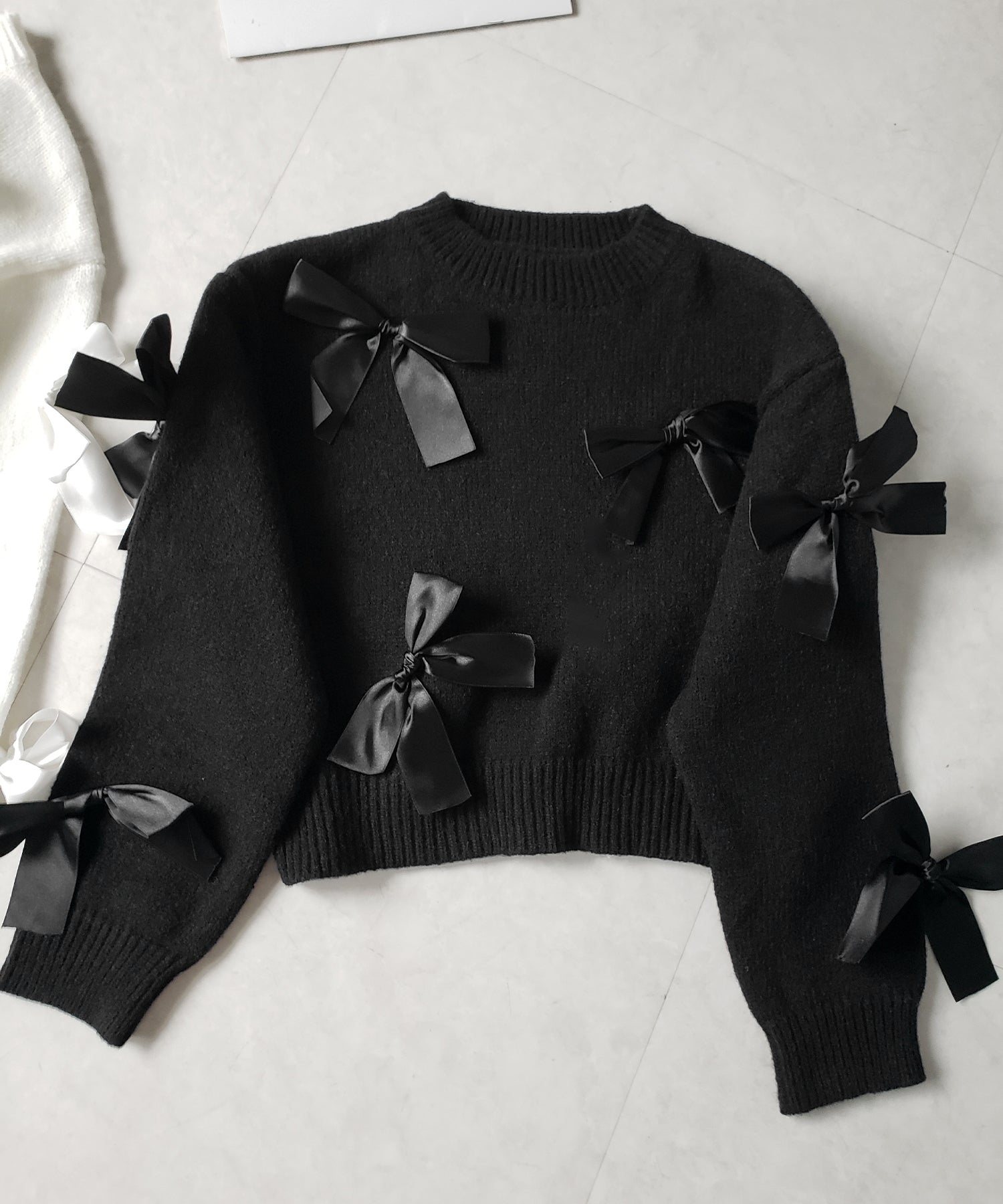 Cropped knit tops