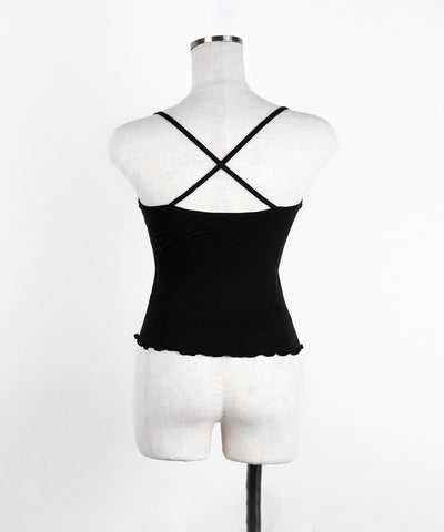 【 ２点セット 】レイヤードメロースリムカーディガン＆キャミソール SET ／ layered mellow slim cardigan & camisole SET