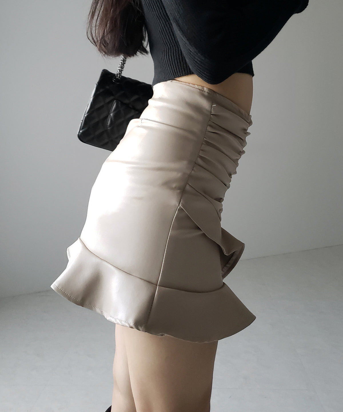 Nodress ぎゅうぎゅう 新発売 犬 足跡2way ミニスカート