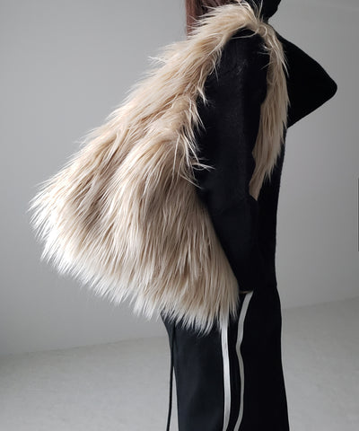 【 ５color 】シャギーファーワンハンドルショルダーバッグ ／ shaggy fur onehandle shoulder bag