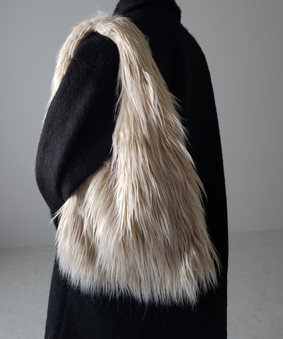 【 ５color 】シャギーファーワンハンドルショルダーバッグ ／ shaggy fur onehandle shoulder bag