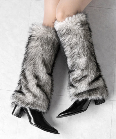 ミックスフェイクファーロングカバーブーツ ／ mix fake fur long cover boots