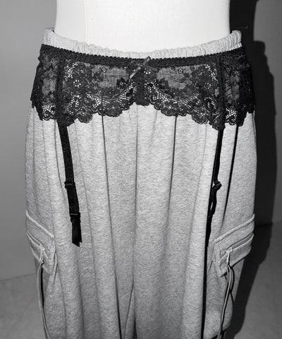レースリボンストラップガーターベルト ／lace ribbon strap garter belt