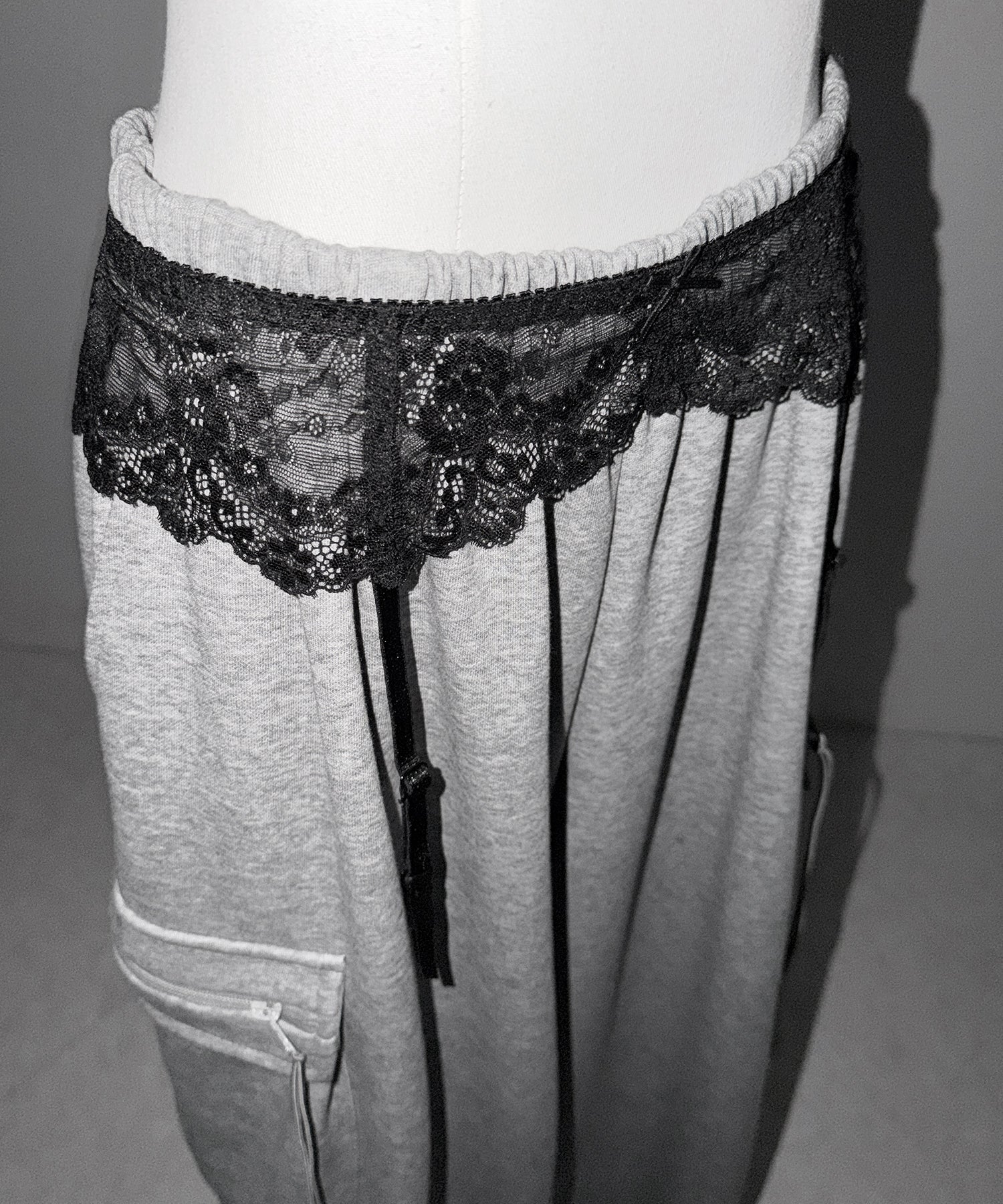 レースリボンストラップガーターベルト ／lace ribbon strap garter belt