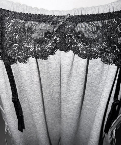 レースリボンストラップガーターベルト ／lace ribbon strap garter belt