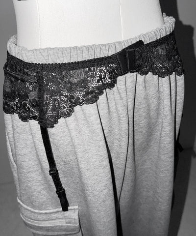 レースリボンストラップガーターベルト ／lace ribbon strap garter belt