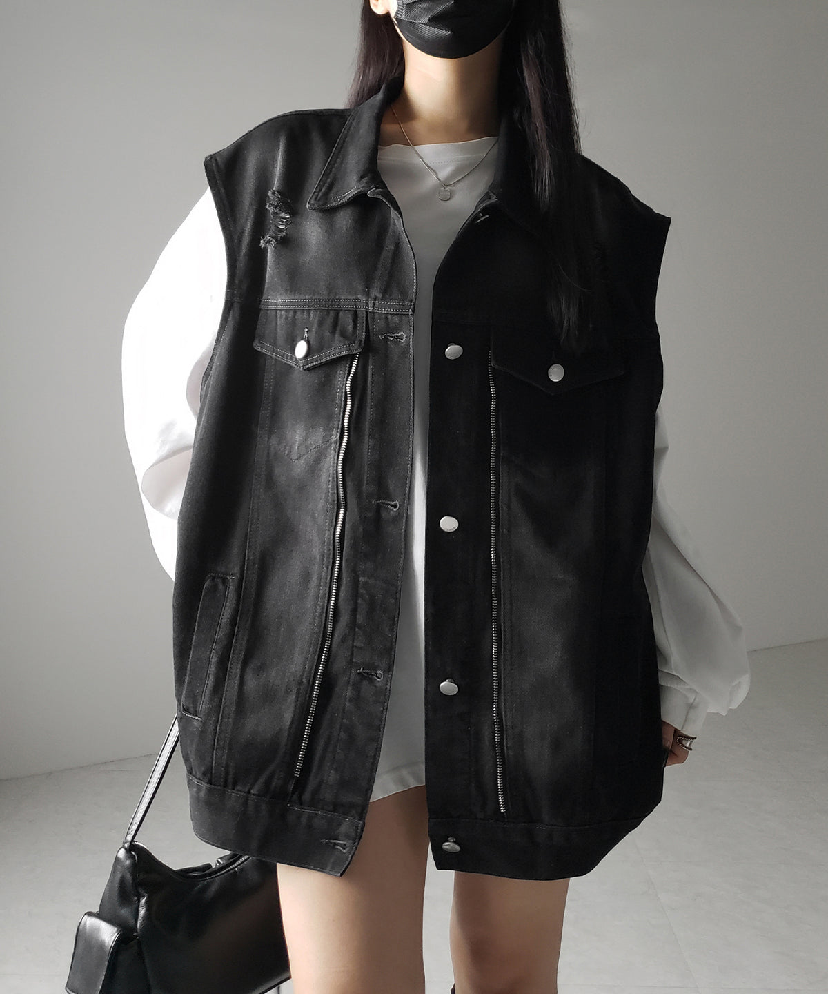 1点物 Nirvana オフィシャル カスタム デニム ライダース ベスト