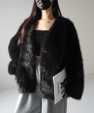 【 ４color 】ミンクライクフェイクファーボリュームコート ／ ｍink-like fake fur volume coat