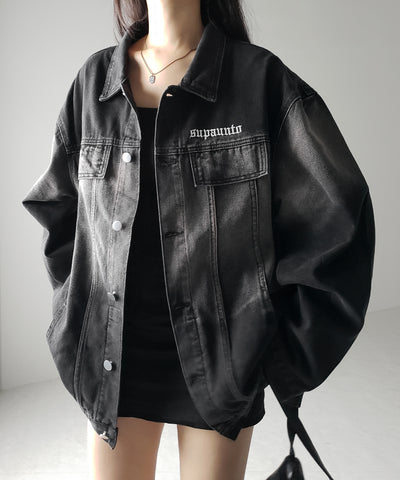 【 ２color ／ ２size 】グラデーションヴィンテージウォッシュオーバーデニムジャケット ／ gradation vintage wash over denim jacket