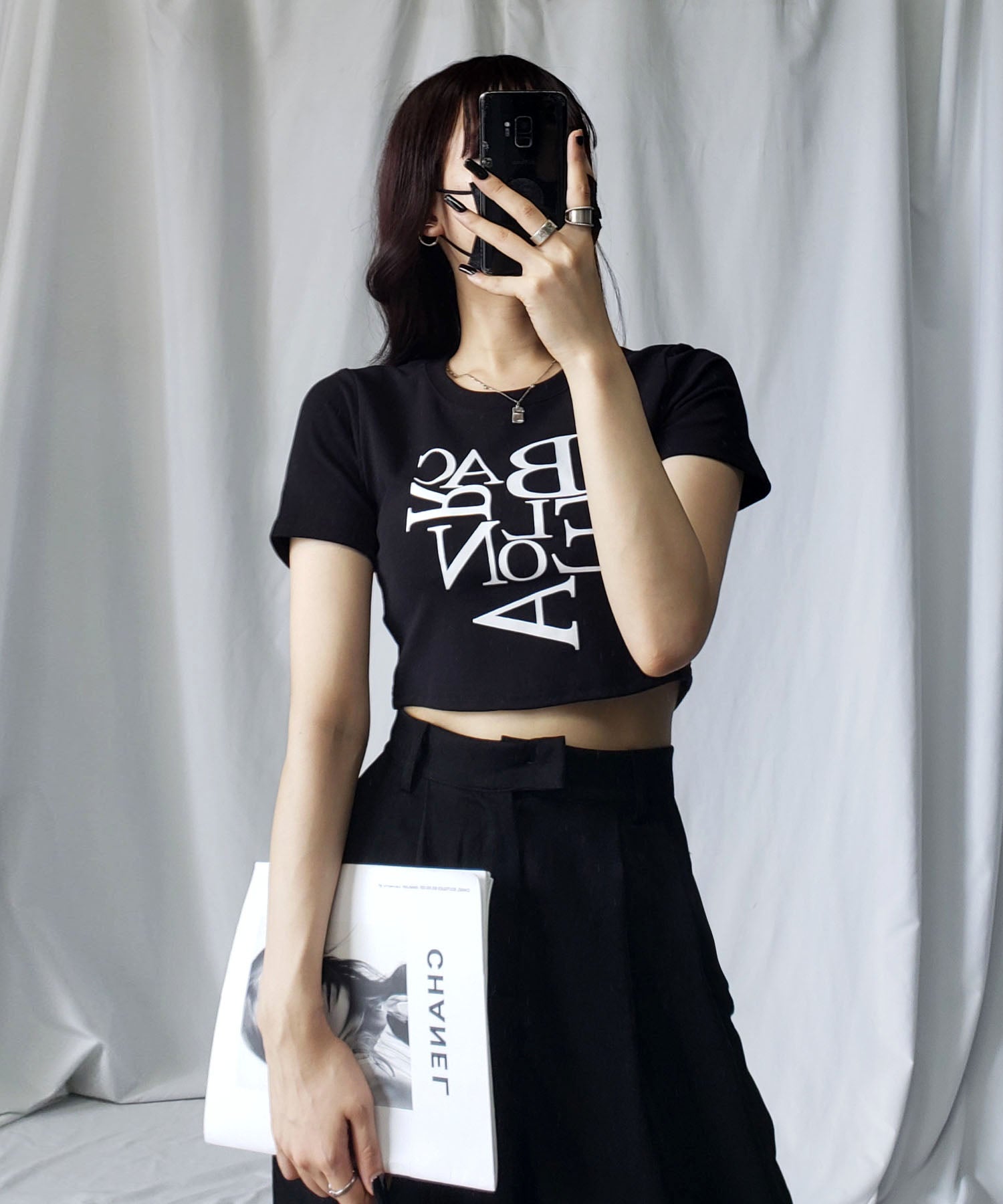 【 ４color 】BACロゴレタリングショートＴシャツ