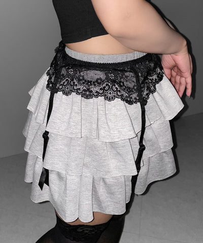 レースリボンストラップガーターベルト ／lace ribbon strap garter belt