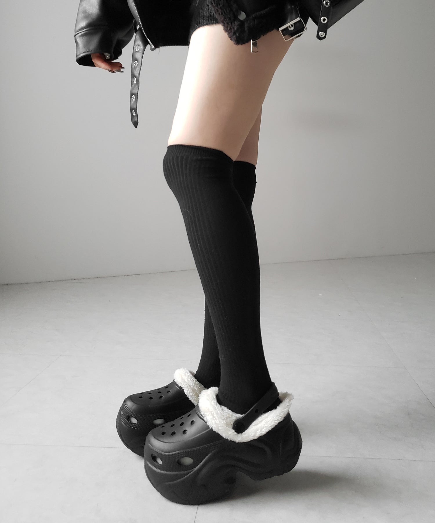 厚底スニーカーソールボアクロッグサンダル ／ platform sneaker sole boa clog sandals