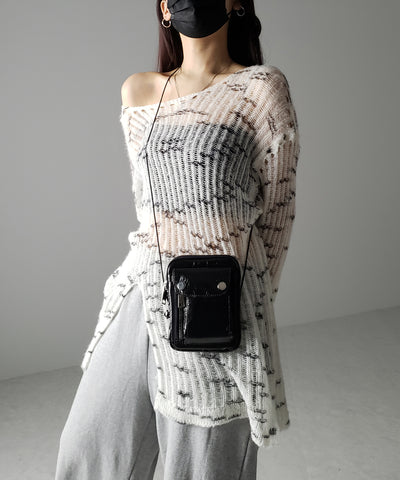 【 ２color 】メタリックドロストワンマイルミニショルダーバッグ
