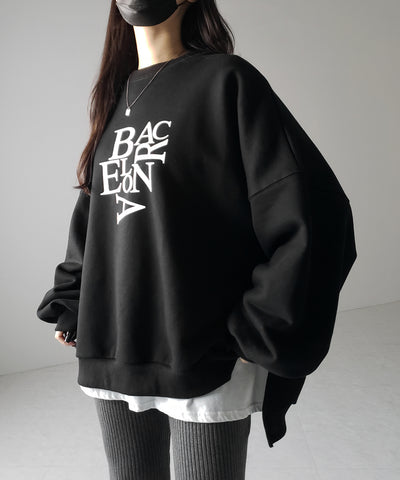 【 ２color 】BACロゴレタリングビッグスウェット ／ BAC logo lettering big sweatshirt
