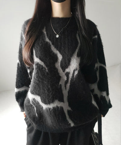 【 ３color 】CRACK モヘアライクオーバーニット ／ CRACK mohair-like over knit