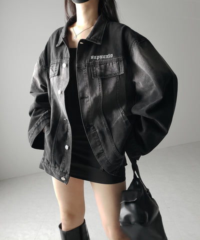 【 ２color ／ ２size 】グラデーションヴィンテージウォッシュオーバーデニムジャケット ／ gradation vintage wash over denim jacket
