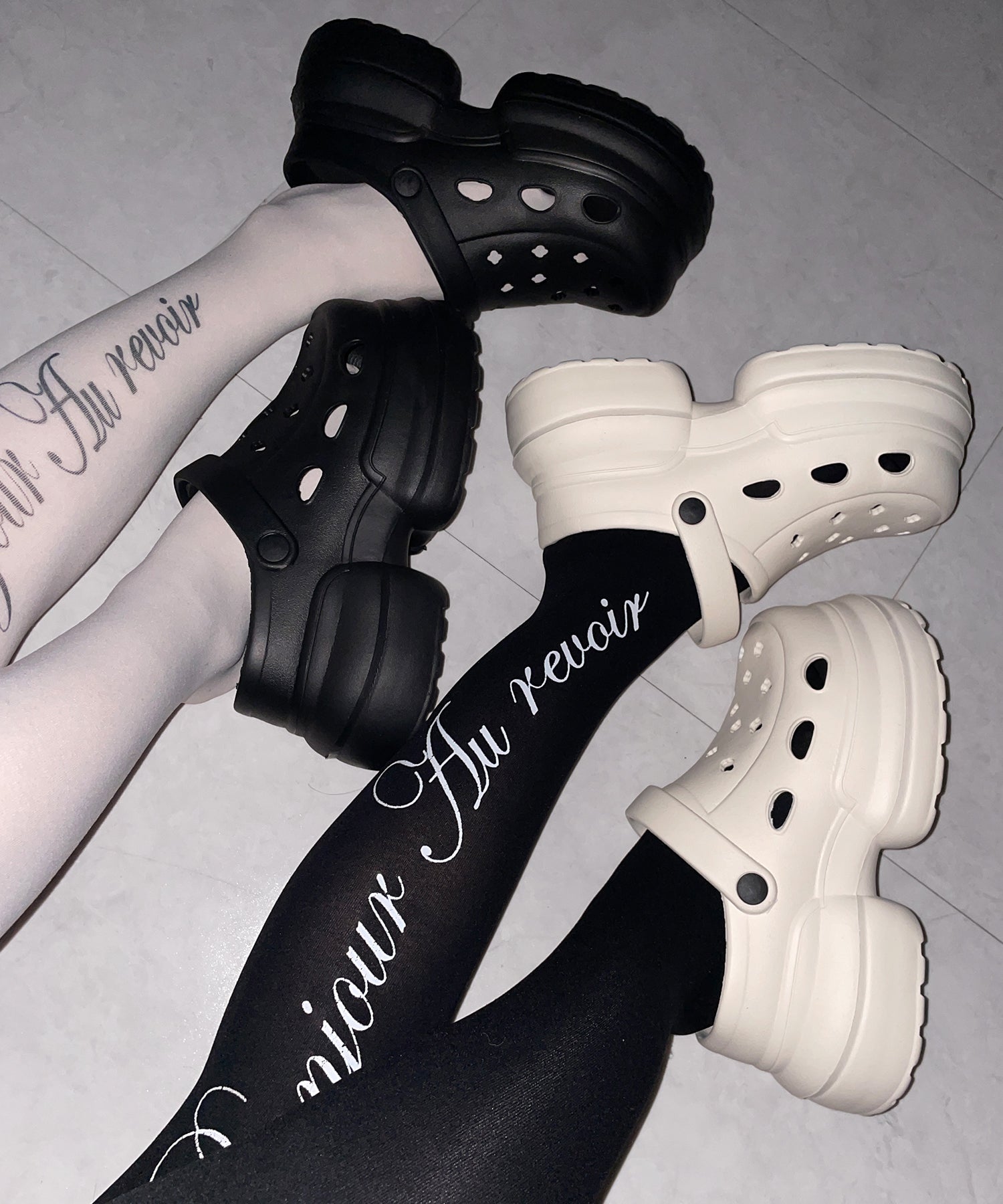厚底クロッグサンダル ／ Platform clog sandals