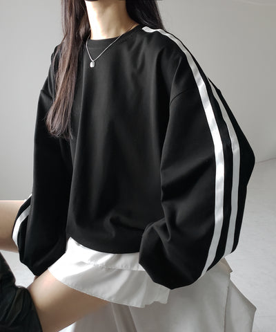【 ２color 】サイドラインビッグＴシャツ ／ side line BIG Tee