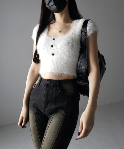 【４size 】ヴィンテージライクストレッチブラックフレアデニム ／ vintage like stretch black flare denim