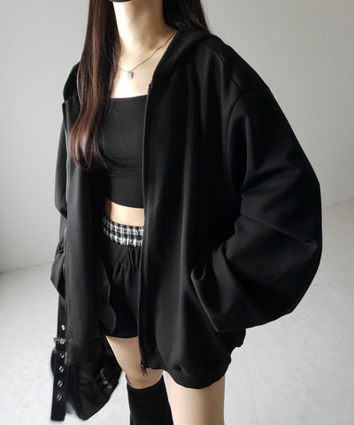 【 ３点セット 】BIGシルエットパーカー ＋ ショートパンツ ＋ レッグカバー SET ／ big silhouette hoodie + short pants + leg covers