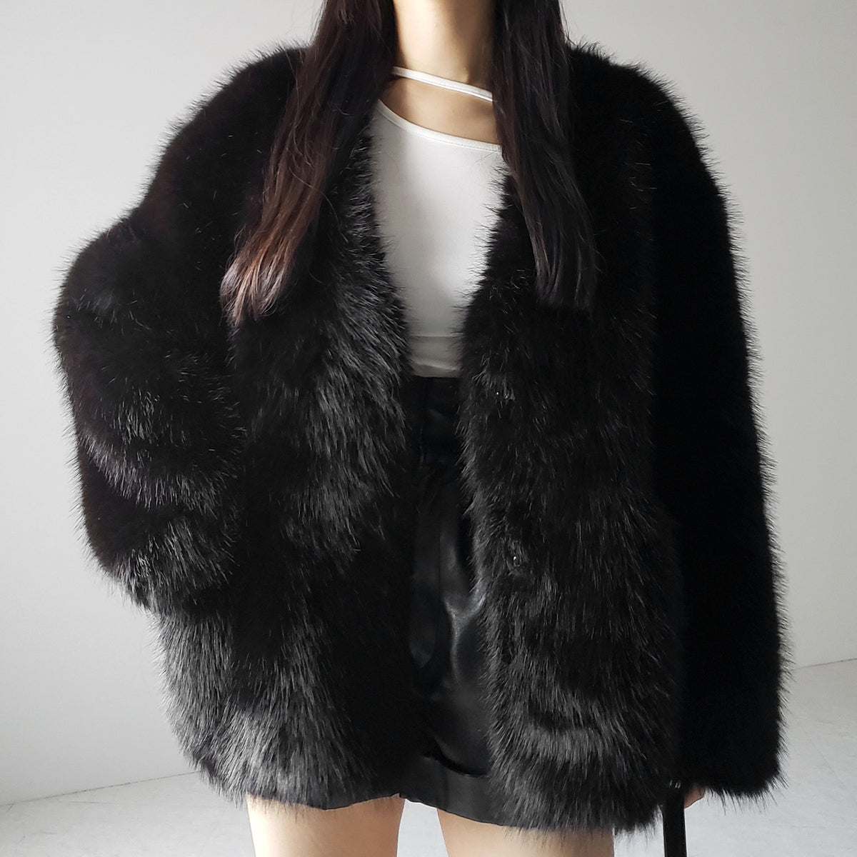 4color 】ミンクライクフェイクファーボリュームコート ／ mink-like  