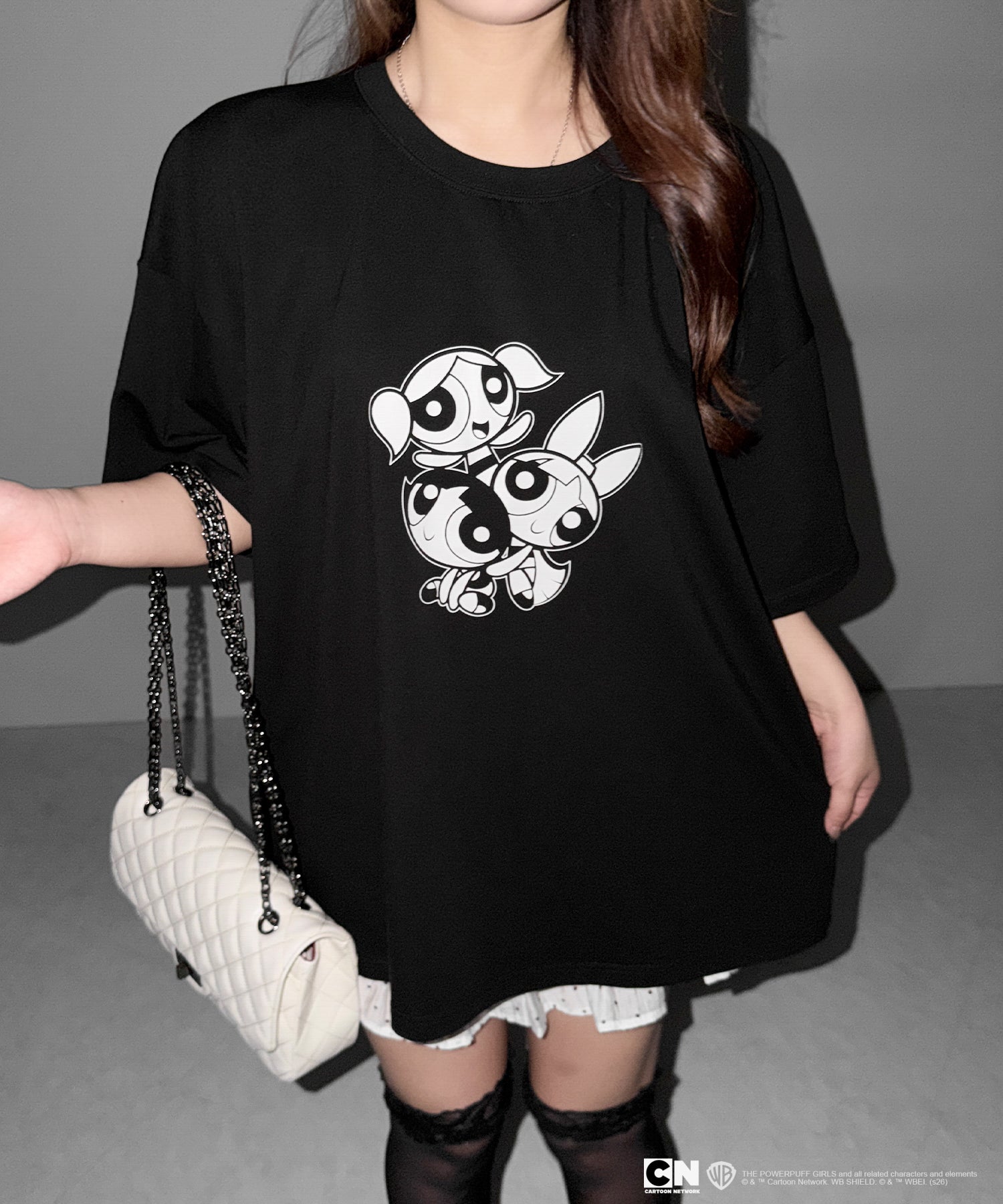 【THE POWERPUFF GIRLS】パワーパフガールズビッグプリントオーバーサイズＴシャツ / big print oversize Tee【 セットアップ着用可能 】