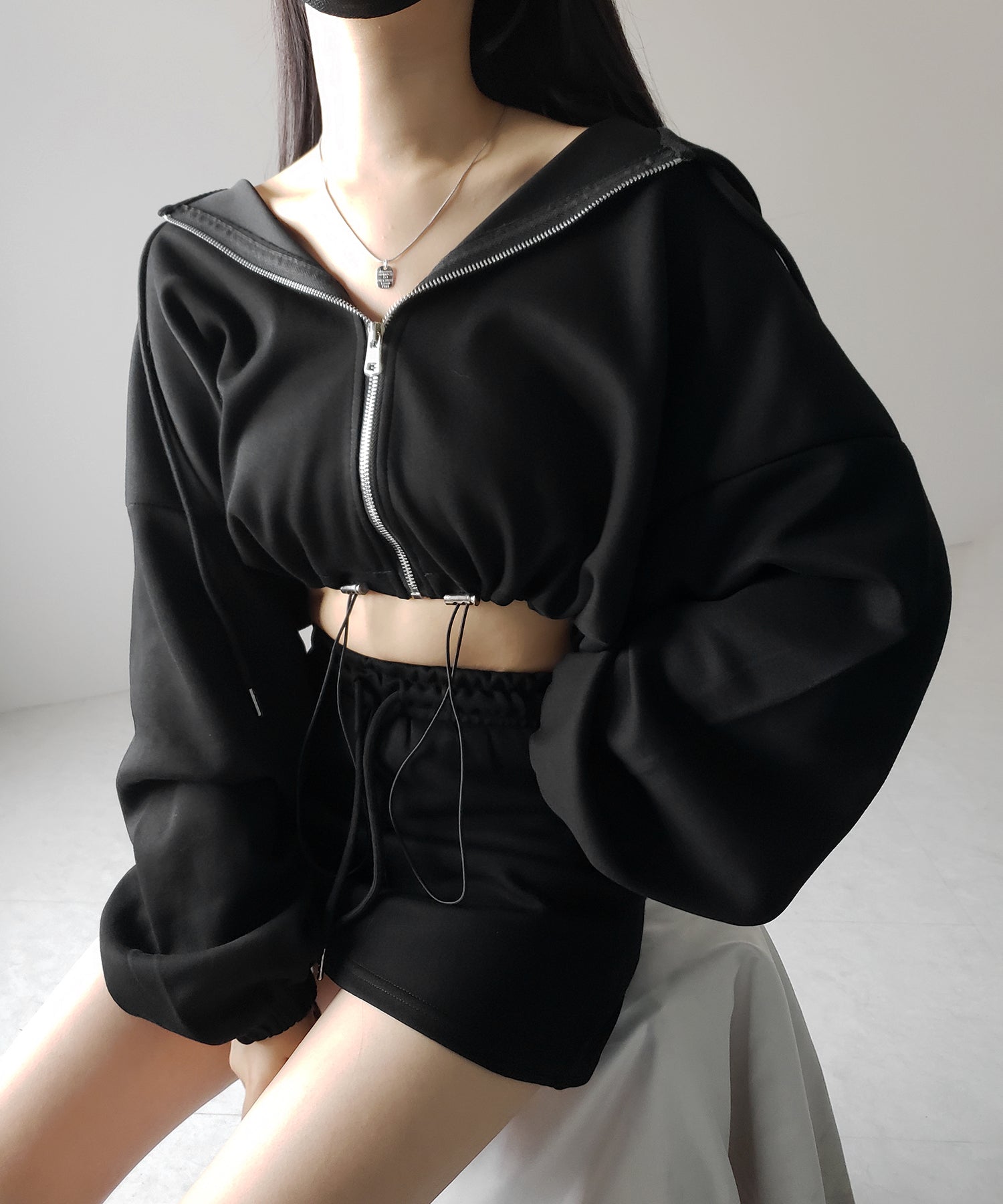 セットアップ 】ボリュームショートスウェットパーカー ＋ ミニ  