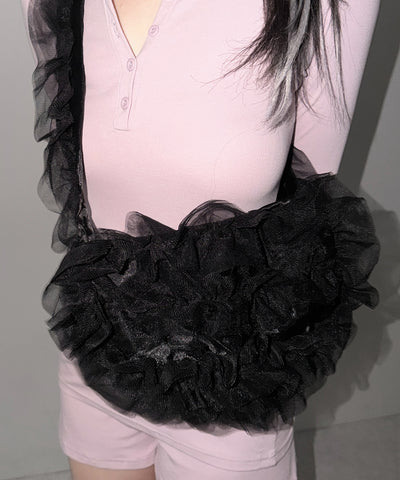 チュールフリルショルダーボディバッグ／ tulle frill shoulder body bag