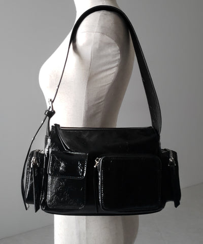 【 ３color 】４アウトポケットヴィンテージスクエアショルダーバッグ ／ 4 outpocket vintage square shoulder bag