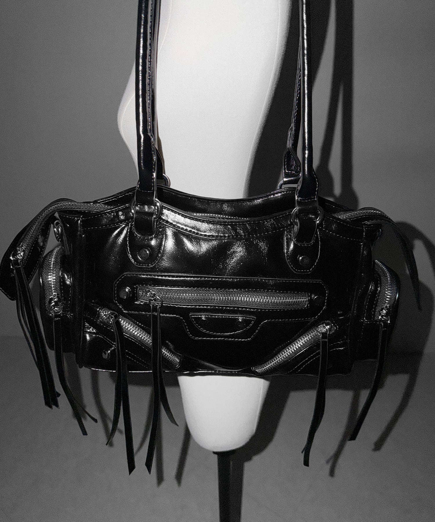 【 ショルダーストラップ付き２WAY 】ヴィンテージアウトポケットグランジボストンショルダーバッグ／ vintage out pocket grunge boston shoulder bag