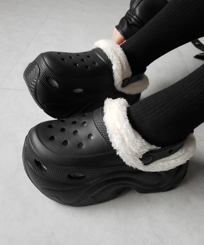 厚底スニーカーソールボアクロッグサンダル ／ platform sneaker sole boa clog sandals