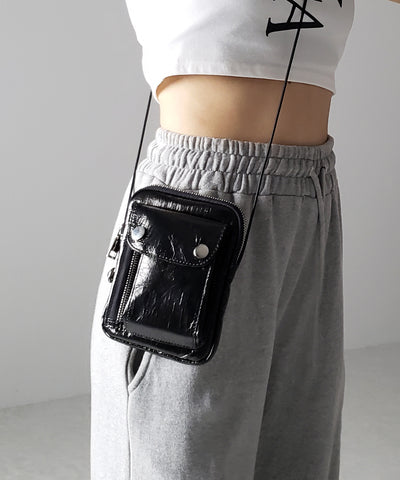 【 ２color 】メタリックドロストワンマイルミニショルダーバッグ